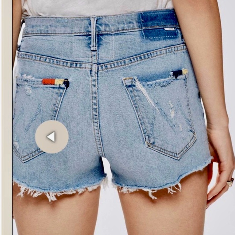 Mother jeans distressed Light Blue Denim Shorts - Picture 2 of 11